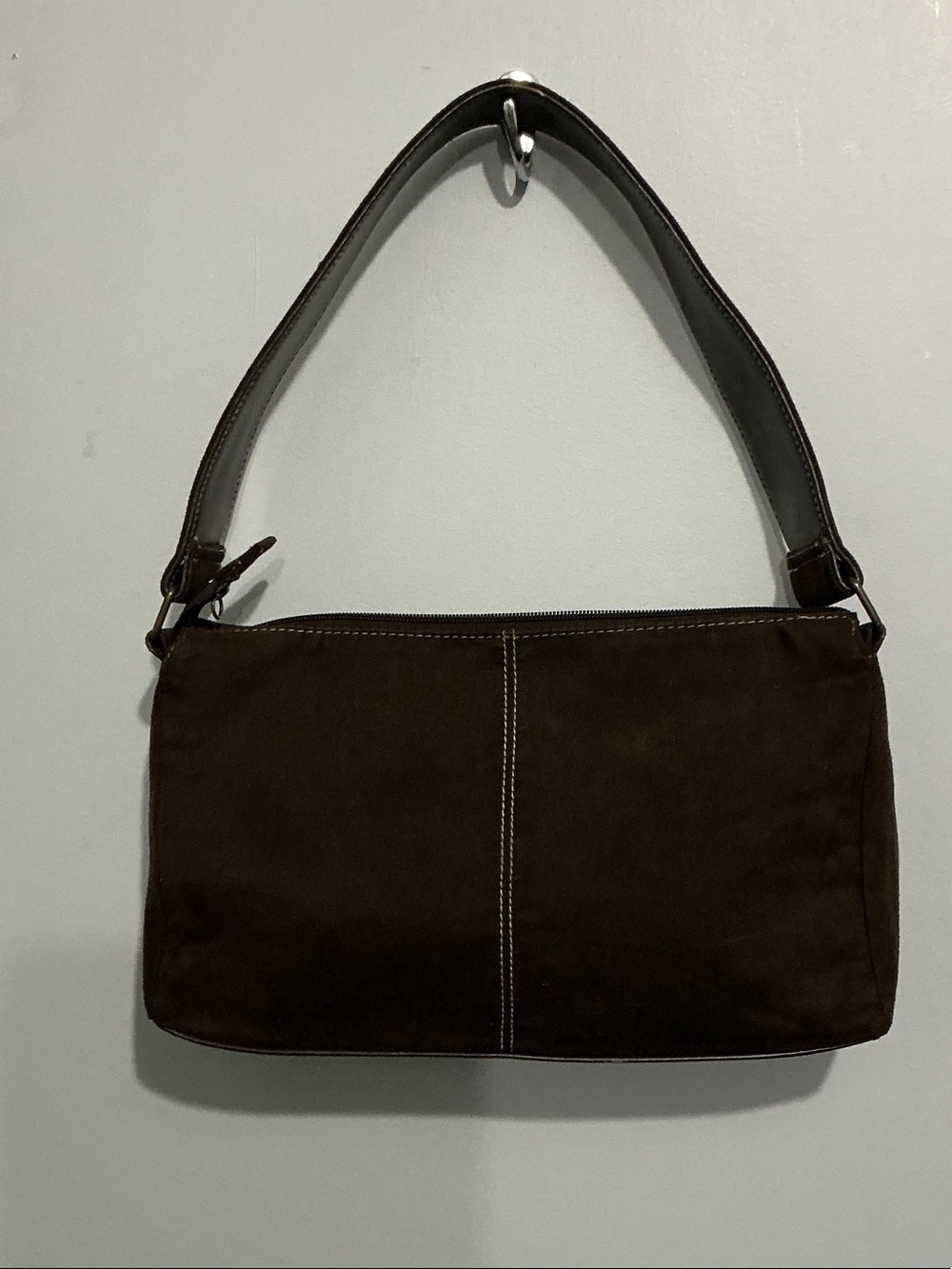 Sonoma Dark Brown Suede Shoulder Bag